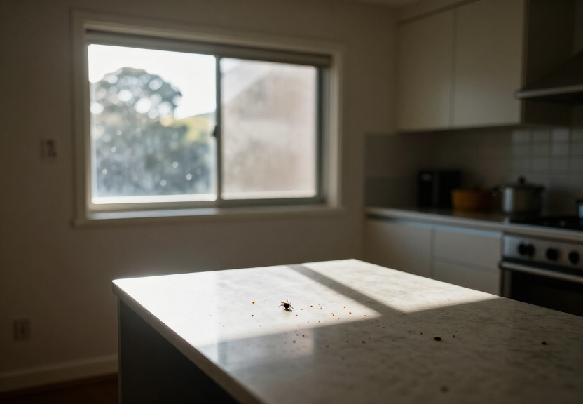 Rodent droppings in a Sydney roof space before treatment